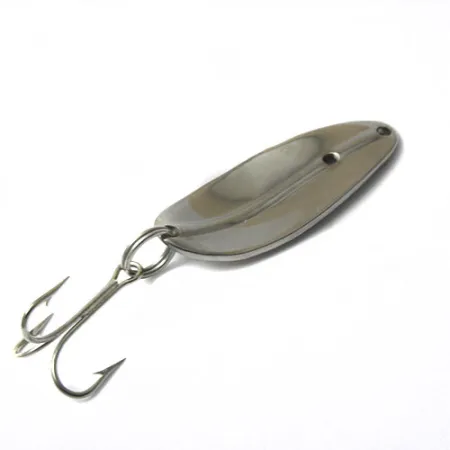 Vintage TODDCO Main liner, 2/5oz Nickel / Green fishing spoon #0454