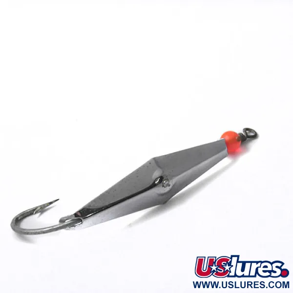 Vintage James E. Clark  Clark Spoon, 1/4oz Nickel / Red fishing spoon #0467