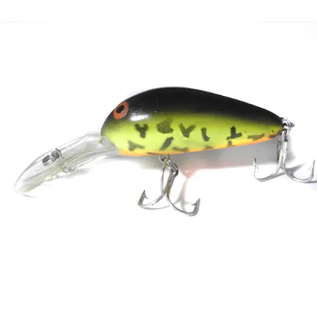 Vintage Norman Deep Little N, 1/3oz Brown / Green / Orange fishing lure #0472