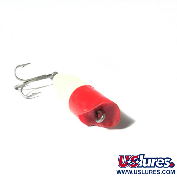 Vintage  Unknown Popper, 1/8oz Red / White fishing lure #0481