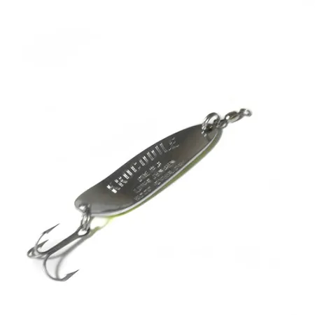 Vintage Luhr Jensen Krocodile Die #3, 1/3oz Yellow / Green / Black fishing spoon #0485