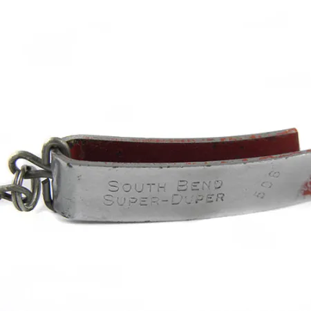 Vintage South Bend Super-Duper 506, 1/4oz Nickel / Red fishing spoon #0491