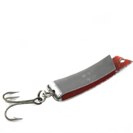 Vintage South Bend Super-Duper 506, 1/4oz Nickel / Red fishing spoon #0491