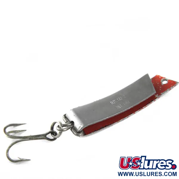 Vintage South Bend Super-Duper 506, 1/4oz Nickel / Red fishing spoon #0491