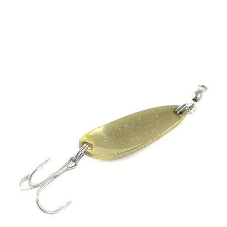 Vintage Luhr Jensen Krocodile, 1/3oz Gold / Orange / Green fishing spoon #0493