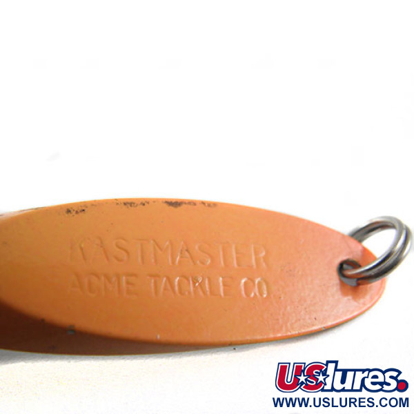 Vintage  Acme Kastmaster , 1/4oz Nickel / Orange fishing spoon #0498