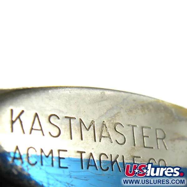 Vintage Acme Kastmaster, 3/8oz Nickel / Blue fishing spoon #0504