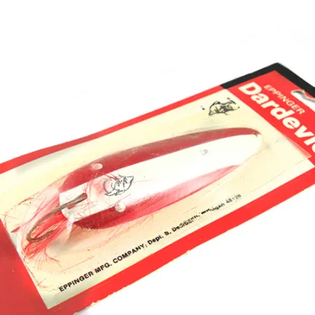 Eppinger Weedless Dardevle, 1oz Red / White fishing spoon #0514