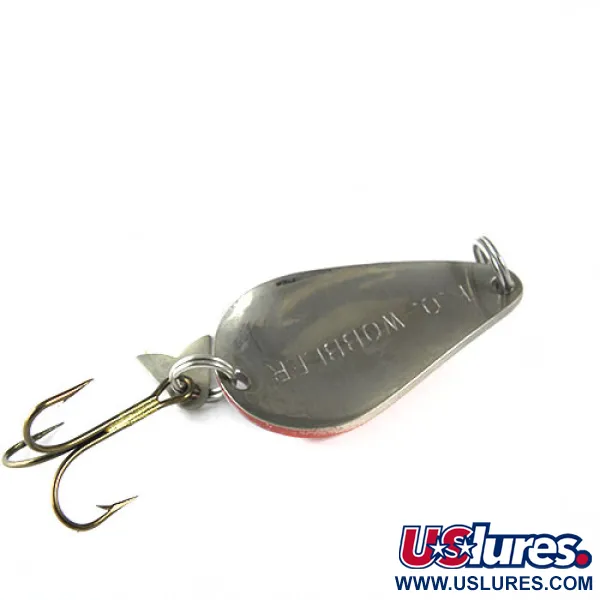  Acme K.O. Wobbler, 1/2oz Red / White / Nickel fishing spoon #0812