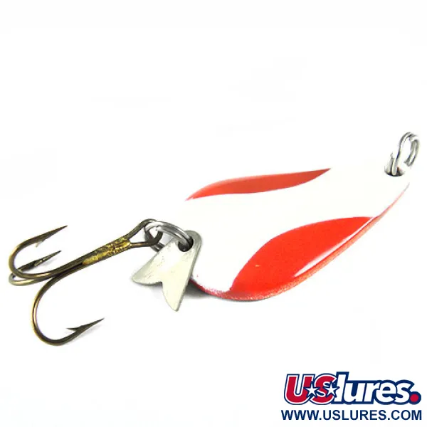  Acme K.O. Wobbler, 1/2oz Red / White / Nickel fishing spoon #0812