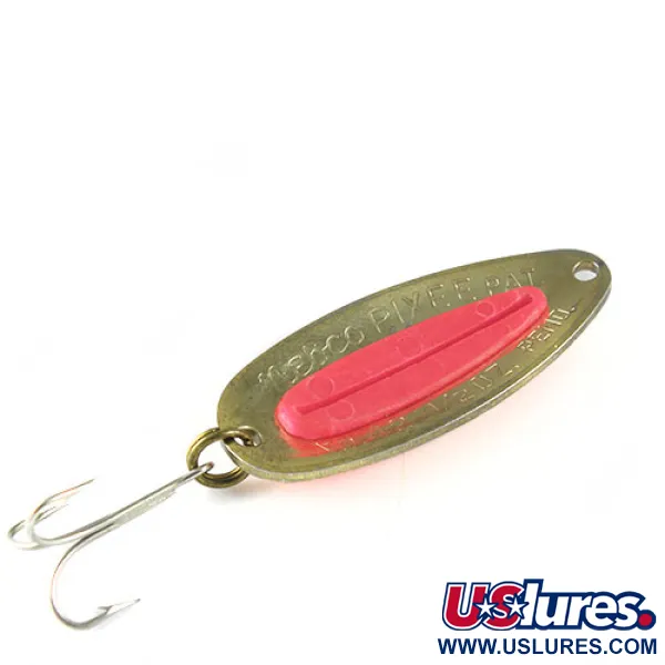 Vintage Nebco Pixee , 1/2oz Brass / Red fishing spoon #0525