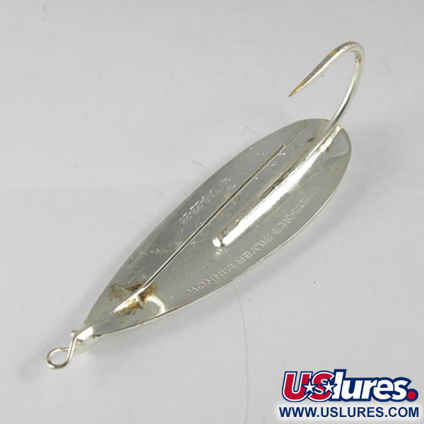 Vintage   Weedless Johnson Silver Minnow, 2/5oz Silver fishing spoon #0526