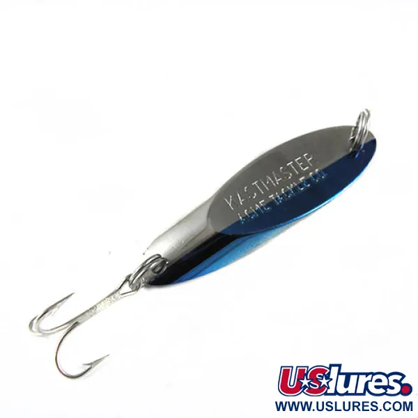 Vintage Acme Kastmaster, 3/8oz Nickel / Blue fishing spoon #0532