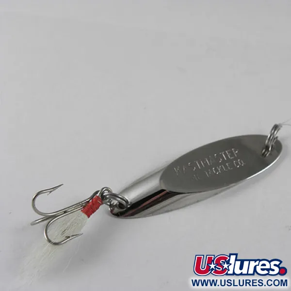 Vintage Acme Kastmaster, 3/8oz Nickel / tail fishing spoon #0536