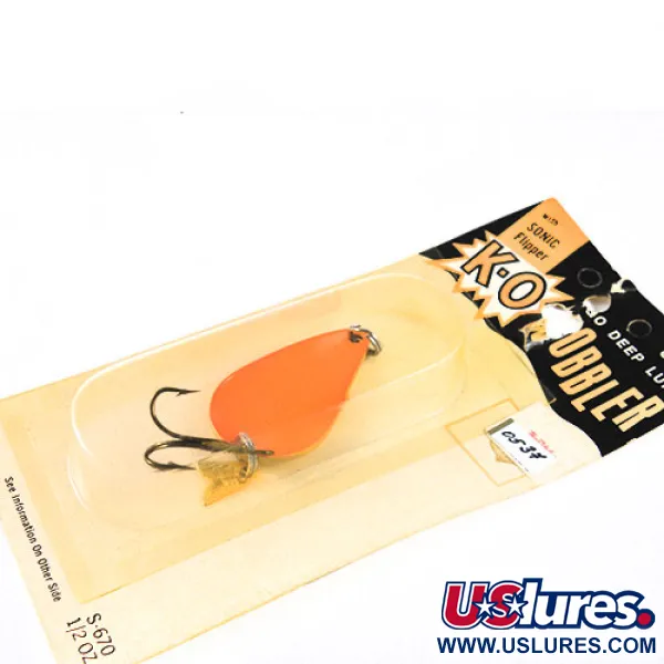 Acme K.O. Wobbler, 1/2oz Orange fishing spoon #0537
