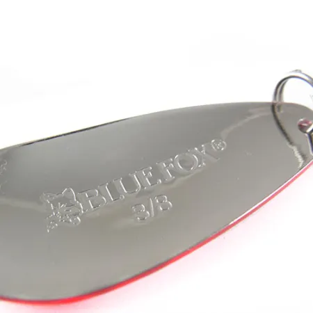 Vintage Blue Fox Strobe Tear Drop Spoon, 2/5oz Red / White fishing spoon #0540