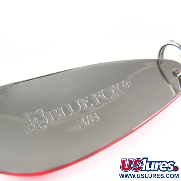 Vintage Blue Fox Strobe Tear Drop Spoon, 2/5oz Red / White fishing spoon #0540