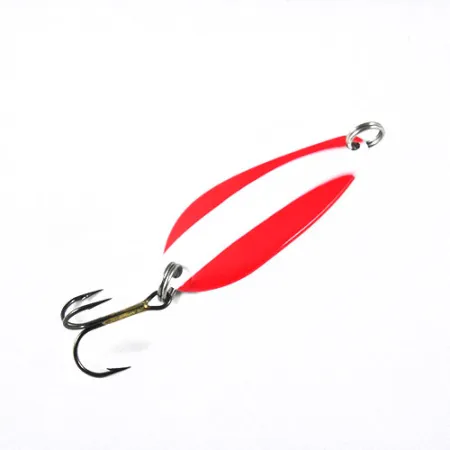 Vintage Blue Fox Strobe Tear Drop Spoon, 2/5oz Red / White fishing spoon #0540