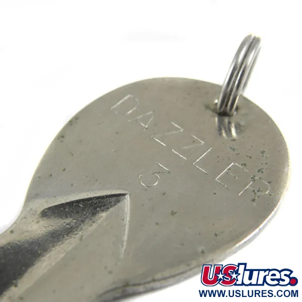 Vintage Acme Dazzler #3, 3/5oz Nickel / Blue fishing spoon #0555