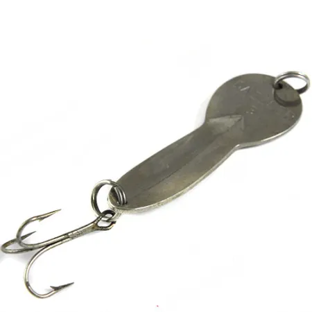 Vintage Acme Dazzler #3, 3/5oz Nickel / Green fishing spoon #0557