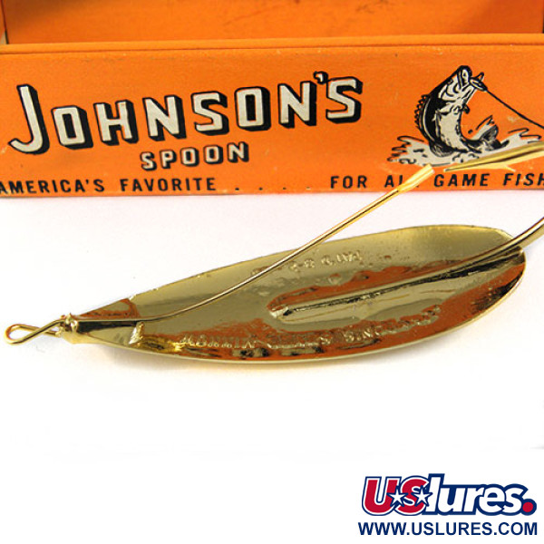   Weedless Johnson Silver Minnow, 2/5oz Gold fishing spoon #0558