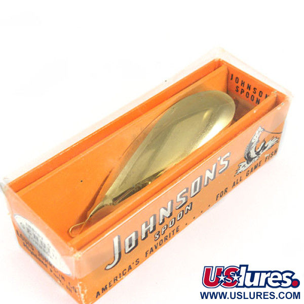   Weedless Johnson Silver Minnow, 2/5oz Gold fishing spoon #0558