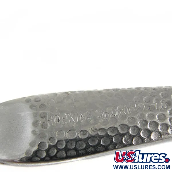 Vintage   Hopkins shorty 75, 3/4oz Hammered Nickel fishing spoon #0559