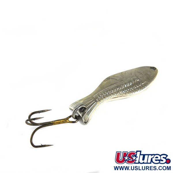 Vintage   Al's gold fish, 1/4oz Nickel fishing spoon #0560