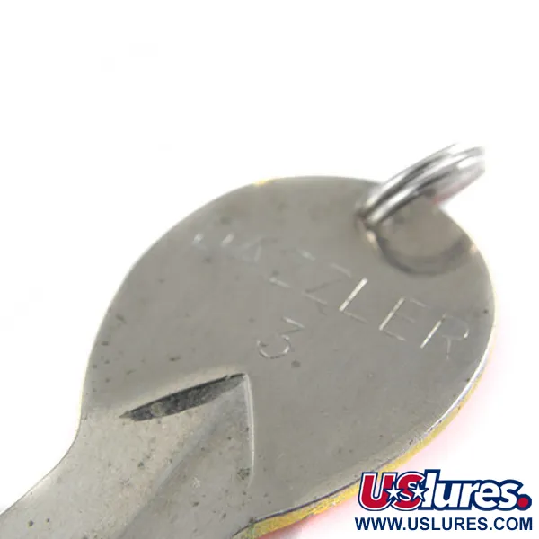 Vintage Acme Dazzler #3, 3/5oz Orange / Hologram fishing spoon #0577