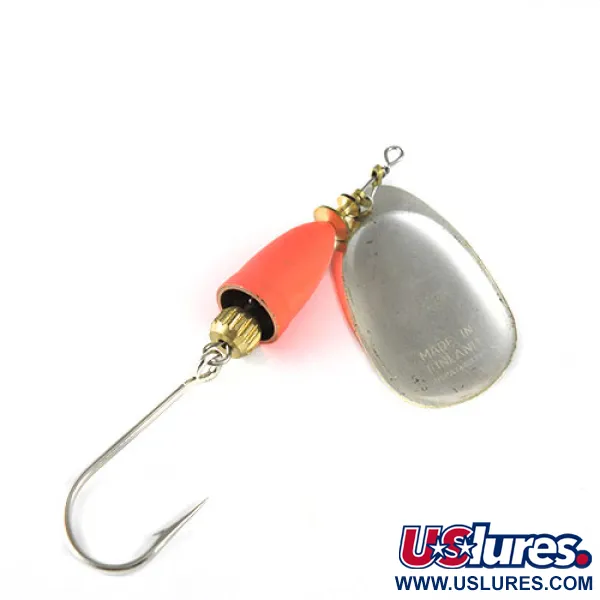 Vintage   Blue Fox Super Vibrax 5, 1/2oz Silver / Orange spinning lure #0583