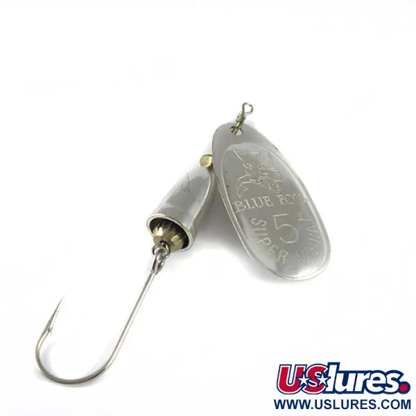 Vintage   Blue Fox Super Vibrax 5, 1/2oz Silver spinning lure #0587