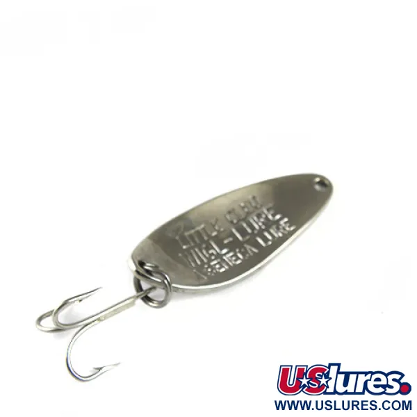 Vintage  Seneca Little Cleo, 1/4oz Nickel / Blue fishing spoon #0595