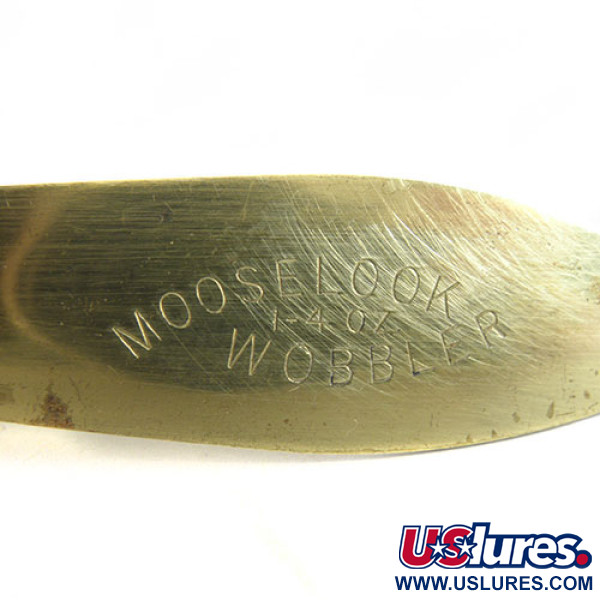 Vintage  Williams Mooselook wobbler, 1/4oz Brass fishing spoon #0603