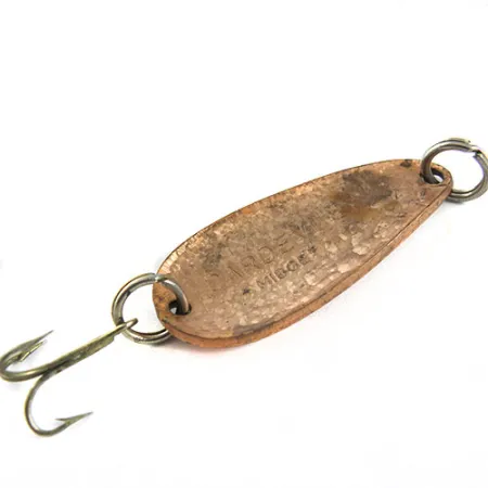 Vintage Eppinger Dardevle Midget, 3/16oz Crystal Bronze (Brass) fishing spoon #0612