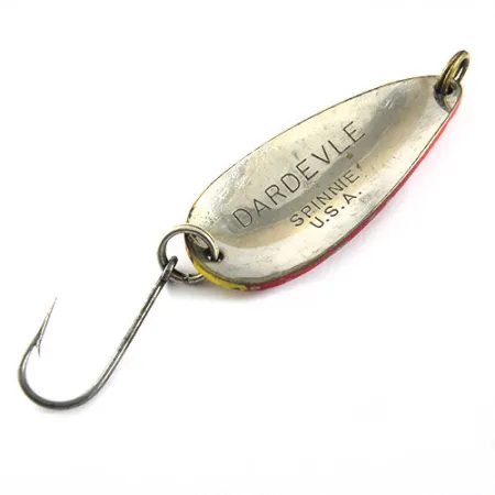 Vintage Eppinger Dardevle Spinnie, 1/3oz Yellow / Red fishing spoon #0613