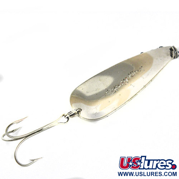 Vintage  Weller GYPSY KING 1, 3/5oz White Pearl fishing spoon #0615