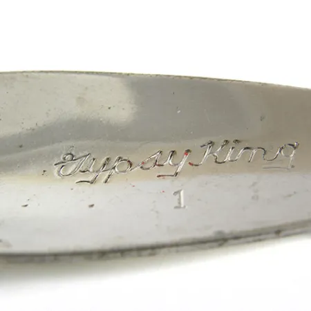 Vintage Weller GYPSY KING 1, 3/5oz White Pearl fishing spoon #0615