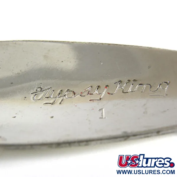 Vintage Weller GYPSY KING 1, 3/5oz White Pearl fishing spoon #0615