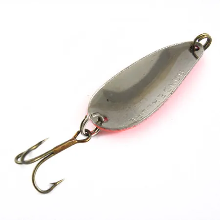 Vintage Acme Wonderlure, 1/4oz Fluorescent Orange fishing spoon #0617