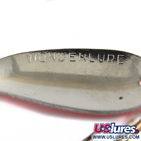 Vintage Acme Wonderlure, 1/4oz Fluorescent Orange fishing spoon #0617