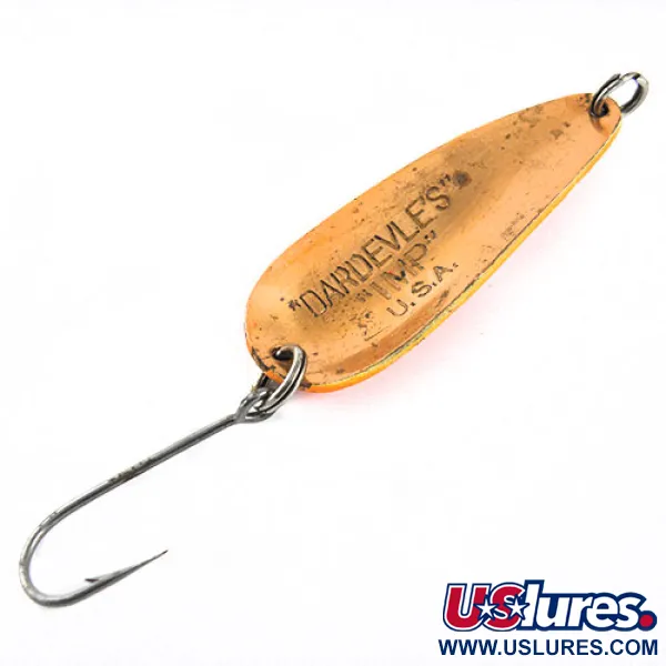 Vintage  Eppinger  Dardevle Imp, 2/5oz Orange fishing spoon #0618