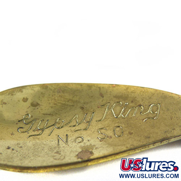 Vintage  Weller GYPSY KING S 0, 1/4oz Brass fishing spoon #0621