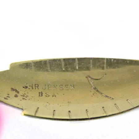 Vintage Luhr Jensen, 1/8oz White / Red / Green fishing spoon #0622