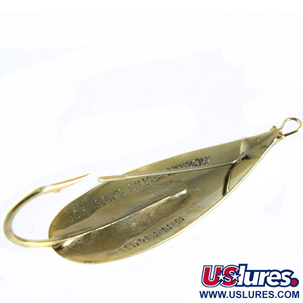 Vintage   Weedless Johnson Silver Minnow, 1/3oz Gold / Gold Plated fishing spoon #0638