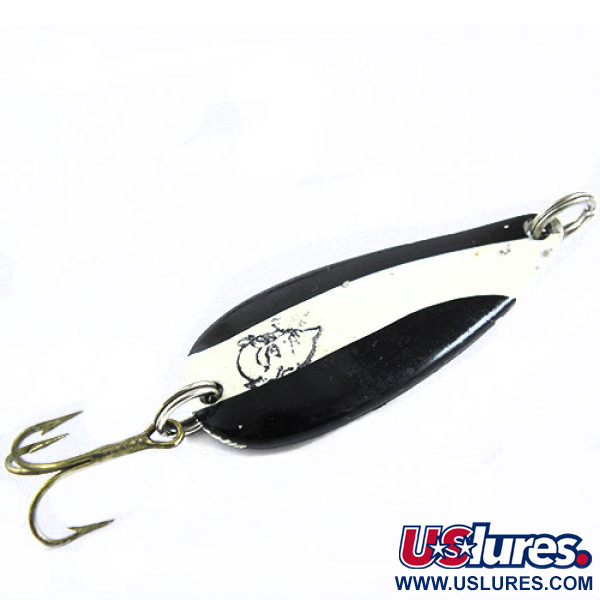 Vintage  Eppinger Dardevle Spinnie, 3/16oz Black / White fishing spoon #0639