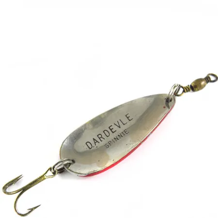 Vintage Eppinger Dardevle Spinnie, 3/16oz Red / White fishing spoon #0644