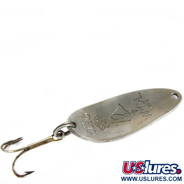 Vintage  Seneca Little Cleo (Hula Girl), 1/3oz Nickel fishing spoon #0652