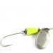 Vintage   Blue Fox Super Vibrax 3, 1/3oz Silver / Fluorescent Green spinning lure #0660