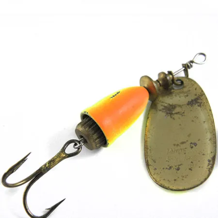 Vintage Blue Fox Vibrax Fluoriscent 3, 1/4oz  Fire Tiger spinning lure #0669