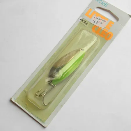 Acme Little Cleo, 2/5oz Nickel / Green fishing spoon #0672